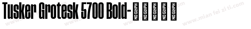 Tusker Grotesk 5700 Bold字体转换